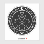 Lilith sigil. Dunkler Mond Goddess Siegel Aufkleber (Blatt)