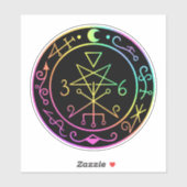 Lilith sigil. Dunkler Mond Goddess Siegel Sticker (Blatt)