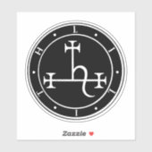 Lilith sigil. Dunkler Mond Goddess Siegel Sticker (Blatt)