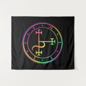 Lilith sigil. Dunkler Mond Goddess Siegel Tapestry Wandteppich (Vorderseite (Horizontal))