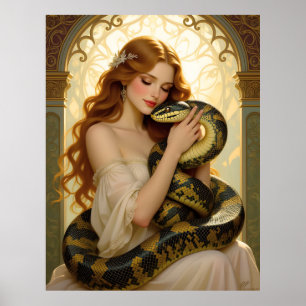 Lilith und die Schlange Biblische Kunst Poster