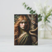 Lilith und Snake Botanische Kunst Postkarte (Stehend Vorderseite)