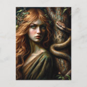Lilith und Snake Botanische Kunst Postkarte (Vorderseite)