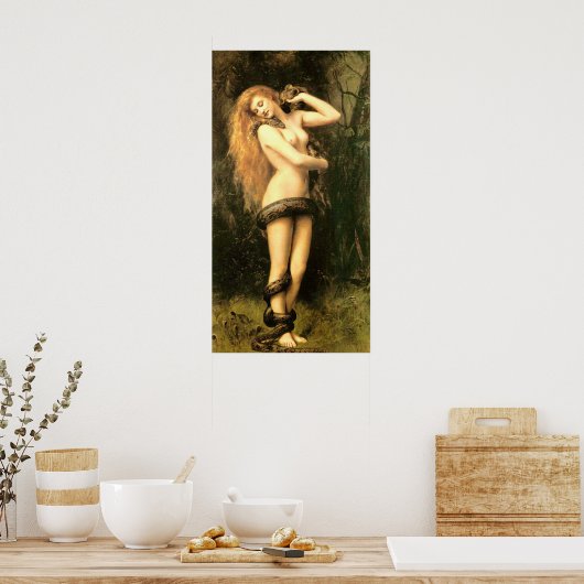 Lilith von John Collier Poster (Küche)