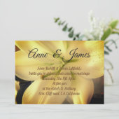 Lilium Blume Foto Hochzeit Einladung (Stehend Vorderseite)