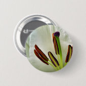 Lilium Oriental White Abzeichen Button (Vorne & Hinten)
