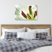 Lilium Oriental White Leinwanddruck (Insitu (Schlafzimmer))