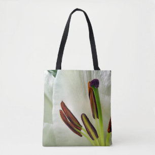 Lilium Orientalisches Weiß über Drucktasche Tasche