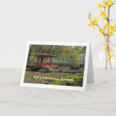 Liliuokalani Gardens in Hilo, Hawaii Grußkarte Karte (Gelbe Blume)