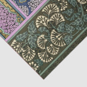 LILLACS UND BLÄTTER Art Nouveau Floral Seidenpapier (Detail)