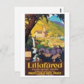 Lillafured Ungarisches Reiseplakat Postkarte (Vorne/Hinten)