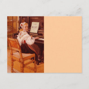 Lillanna, Mozart am Klavier spielen Postkarte