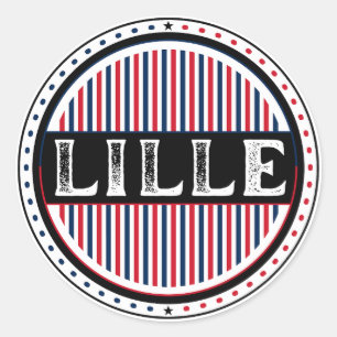 Lille City Pride Emblem – Französische Identität Runder Aufkleber