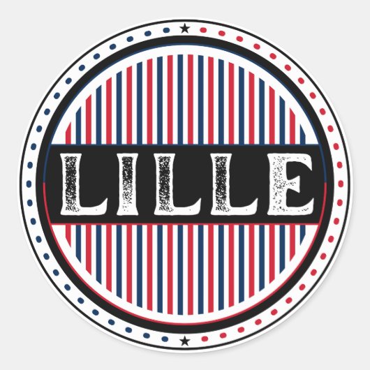 Lille City Pride Emblem – French Identity Runder Aufkleber (Vorderseite)