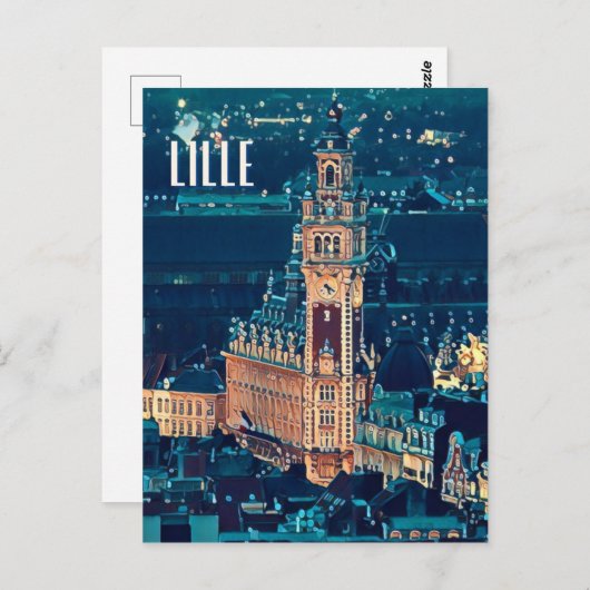 Lille Foto Vintage Postkarte (Vorne/Hinten)