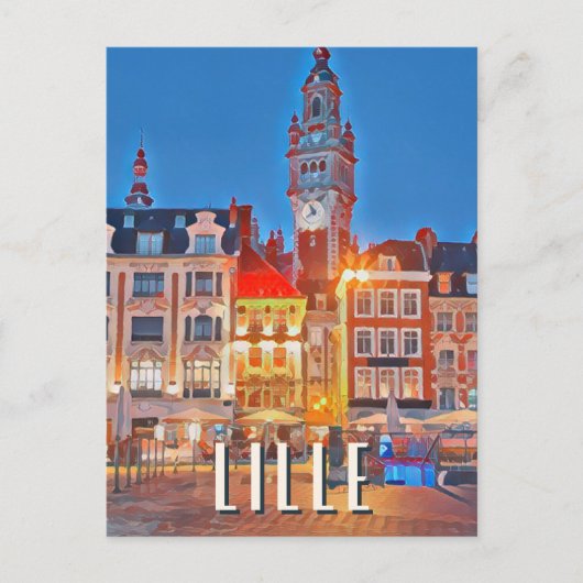 Lille Foto Vintage Postkarte (Vorderseite)