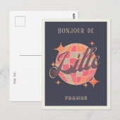 Lille France bonjour retro Vintag Postkarte (Vorne/Hinten)