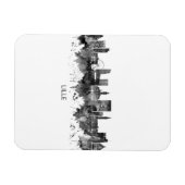 Lille France Skyline BW Magnet (Horizontal)