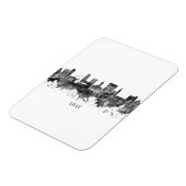 Lille France Skyline BW Magnet (Linke Seite)