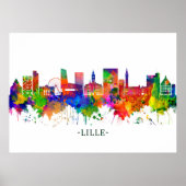 Lille France Skyline Poster (Vorne)