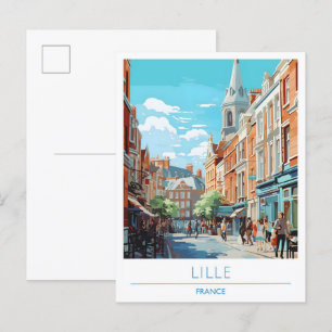 Lille France Vintage Travel Postkarte
