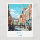 Lille France Vintage Travel Postkarte (Vorderseite)