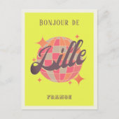 Lille Frankreich Feiertag Gelbe Diskothek Postkarte (Vorderseite)