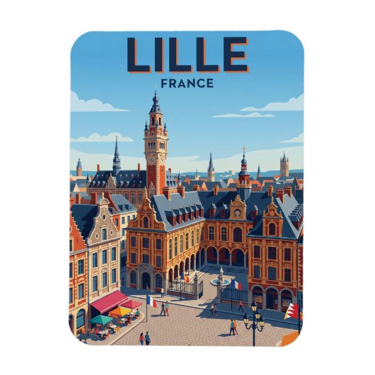 Lille Frankreich Magnet (Vertikal)