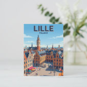 Lille Frankreich Postkarte (Stehend Vorderseite)