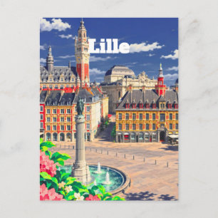 Lille Frankreich Reise Postkarte   Reise Geschenk 