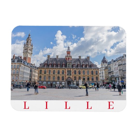 Lille Grand Place Kühlschrankmagnet Magnet (Horizontal)