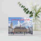 Lille Grand Place View Postkarte (Stehend Vorderseite)