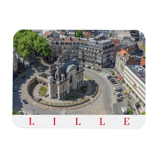Lille Porte de Paris Kühlschrankmagnet Magnet (Horizontal)