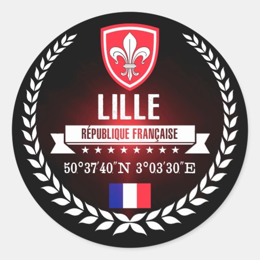 Lille Runder Aufkleber (Vorderseite)
