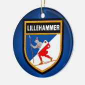 Lillehammer-Flagge Keramikornament (Links)