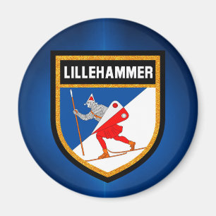 Lillehammer-Flagge Magnet