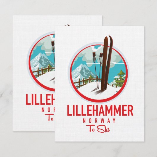 Lillehammer Norwegen Ski-Logo (Vorne/Hinten)