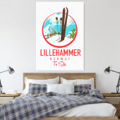Lillehammer Norwegen Ski-Logo Leinwanddruck (Insitu (Schlafzimmer))