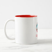 Lillehammer Norwegen Ski-Logo Zweifarbige Tasse (Links)