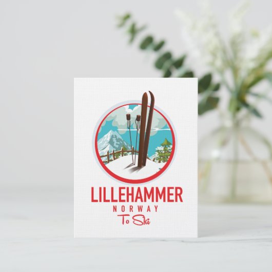 Lillehammer Norwegen Skilogo (Stehend Vorderseite)