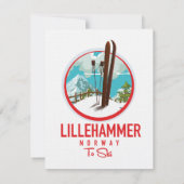 Lillehammer Norwegen Skilogo (Rückseite)