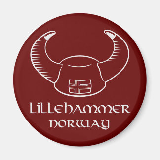 Lillehammer Norwegen Viking Hat Magnet