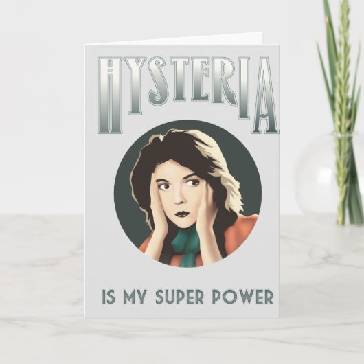 Lillian Gish grüßt hysterisch Karte (Vorderseite)