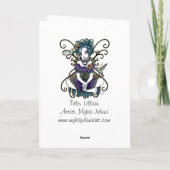 "Lillian" Gothic Hummingbird Fairy Art Card Karte (Rückseite)