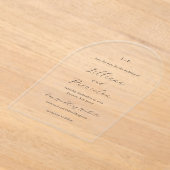 Lilliana Elegant Moderne Hochzeit retten Acryleinladungen (Ablage )