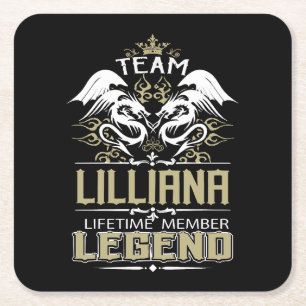 Lilliana Lilliana Drache Lebenslanges Mitglied Leg Rechteckiger Pappuntersetzer