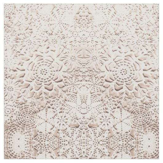 Lillians Vanille-Creme-Schneeflocken Stoff (Nahaufnahme)