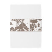 LILLIE Elegant Mocha Brown Wedding Einladungsbanderole (Rückseitenbeispiel)