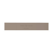 LILLIE Elegant Mocha Brown Wedding Einladungsbanderole (Flach)