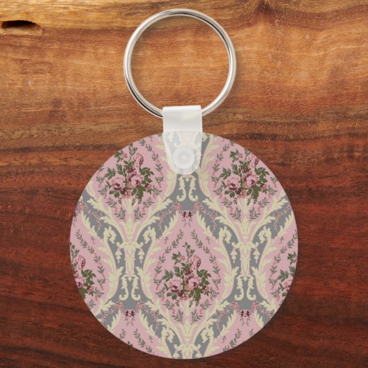 "Lillie"-Hintergrundbild - Rosa Schlüsselanhänger (Vorderseite)